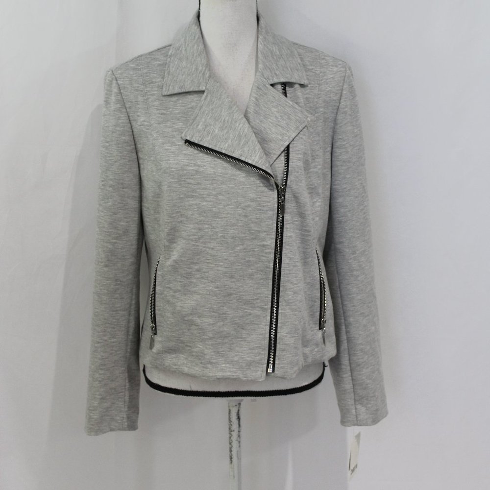 NWT Bar III Grey Asymmetrical Zip Jacket